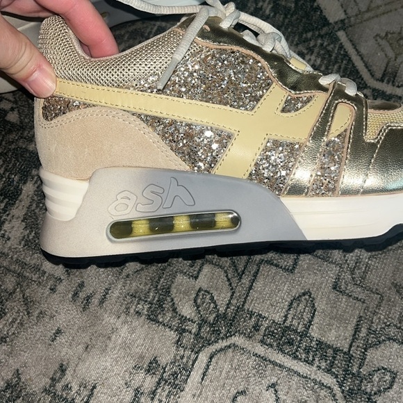 Ash Lux Metallic Glitter Trainer Sneakers size 38 US size 7.5 - Picture 10 of 11